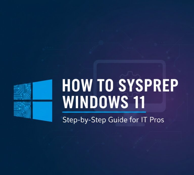 How To Sysprep Windows 11
