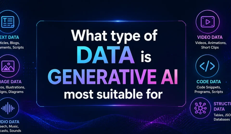 What type of data is generative AI most suitable for? A complete, practical answer