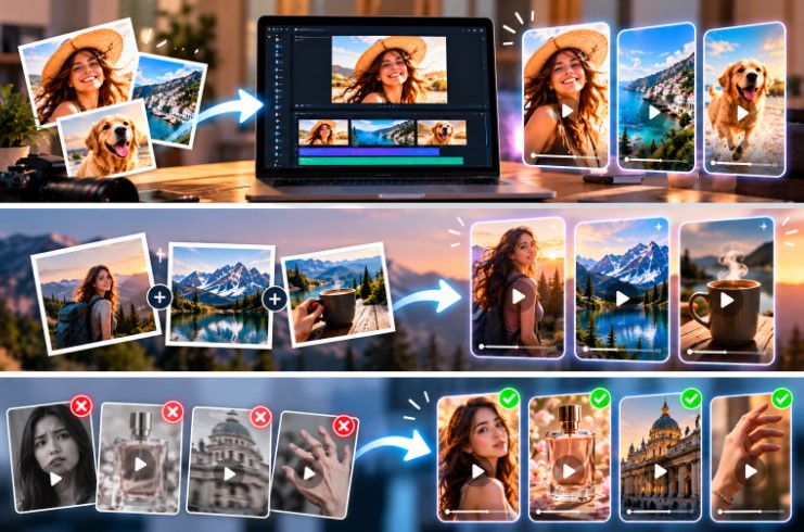 15-Second Social Video From 3 Photos With AI